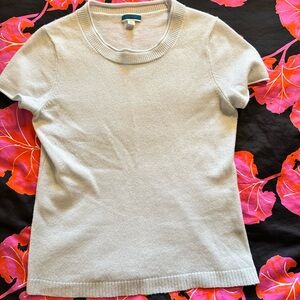 Light Blue Short Sleeve J Crew Cashmere Sweater